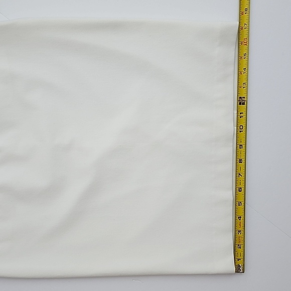 Carriere Studio Cream Lined Pencil Skirt Back Lined Slit Side Zipper Size 32 - Picture 11 of 11